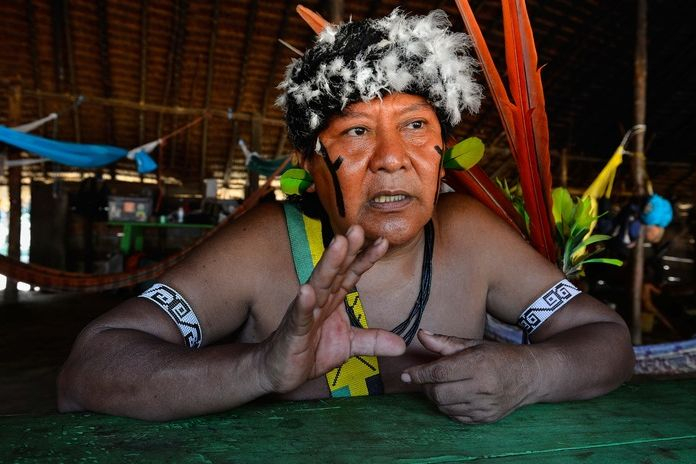 Davi Kopenawa, défenseur des droits des Indiens amazoniens.